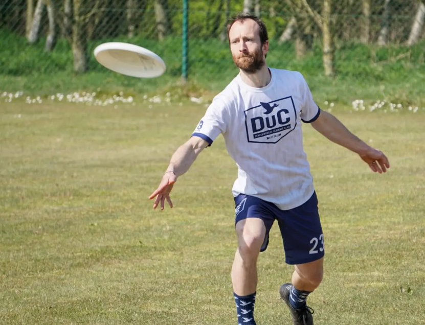 Ultimate Frisbee in actie